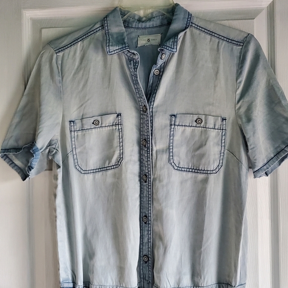 Lou & Grey Jean Jumpsuit EUC - Picture 7 of 12